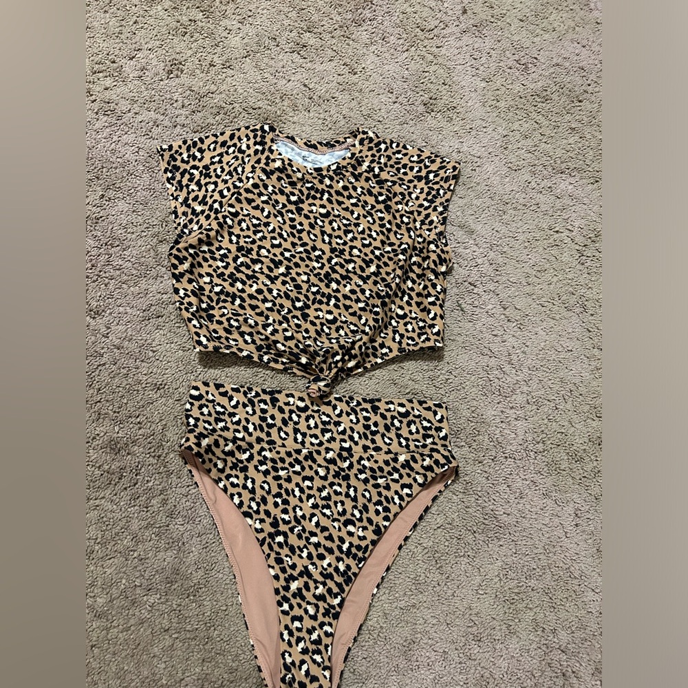 Aerie leopard print swim